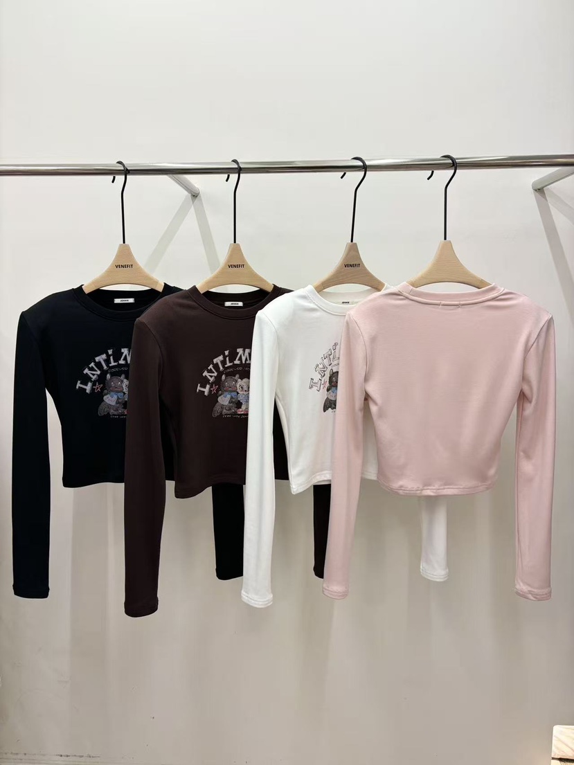 JENNIE東大門㊣直郵女士新品真品推薦休閑25秋冬時尚長袖T恤JENNIE/VENEFIT長袖T恤