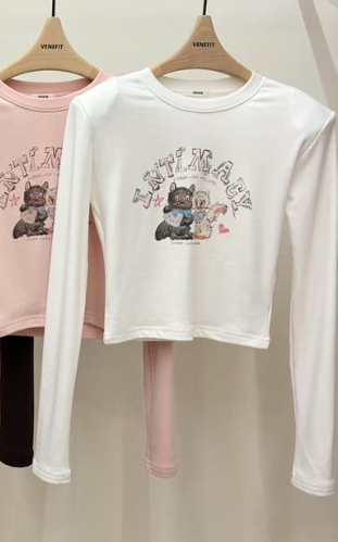 JENNIE東大門㊣直郵女士新品真品推薦休閑25秋冬時尚長袖T恤JENNIE/VENEFIT長袖T恤圖色4