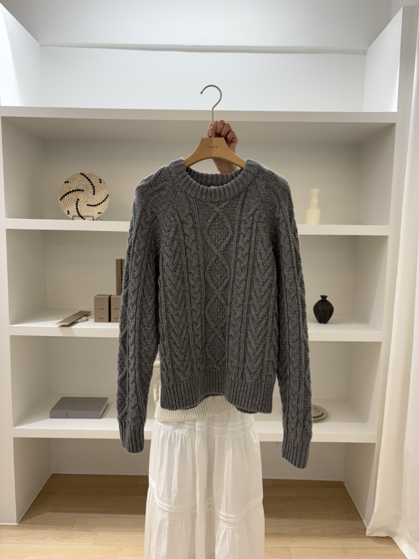 LANCH韓國代購㊣女裝新款真品職業時尚25秋冬推薦熱賣休閑毛衣LANCH毛衣圖色3