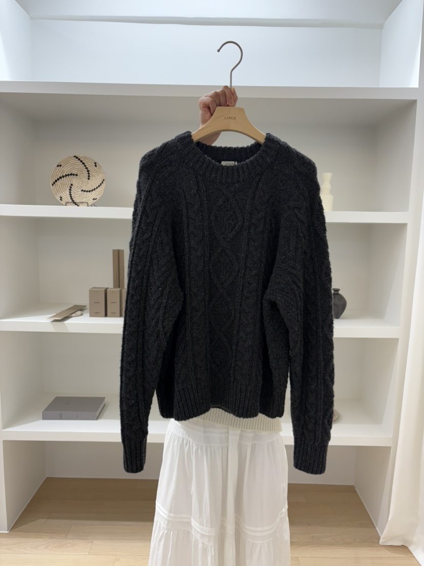 LANCH韓國代購㊣女裝新款真品職業時尚25秋冬推薦熱賣休閑毛衣LANCH毛衣圖色4
