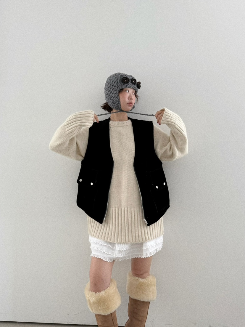 OLI SEOUL東大門㊣代購女士新款真品推薦職業人氣馬甲口袋OLI SEOUL馬甲