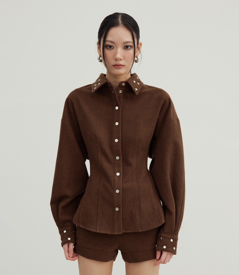 STAGE東大門㊣代購女裝新品25秋冬熱賣職業推薦時尚襯衫蕾絲衫STAGE襯衫/蕾絲衫