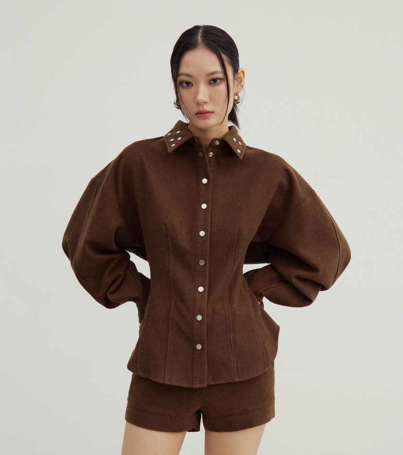 STAGE東大門㊣代購女裝新品25秋冬熱賣職業推薦時尚襯衫蕾絲衫STAGE襯衫/蕾絲衫