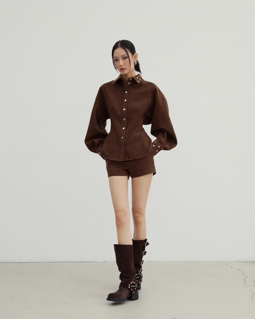 STAGE東大門㊣代購女裝新品25秋冬熱賣職業推薦時尚襯衫蕾絲衫STAGE襯衫/蕾絲衫