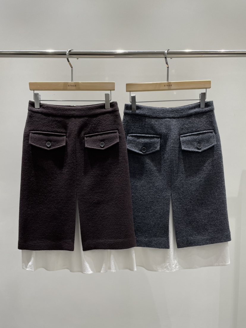 STAGE韓國直郵㊣女裝新款25秋冬推薦休閑人氣真品半身裙中短裙STAGE半身裙/中短裙