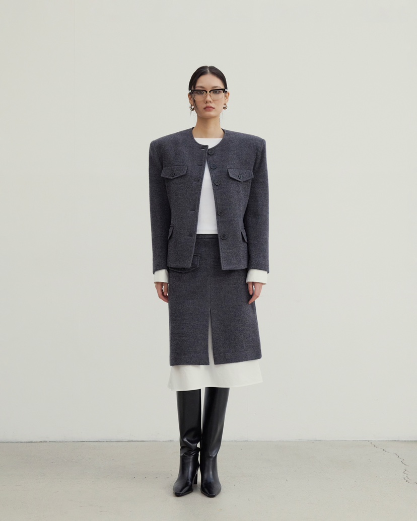 STAGE韓國直郵㊣女裝新款25秋冬推薦休閑人氣真品半身裙中短裙STAGE半身裙/中短裙