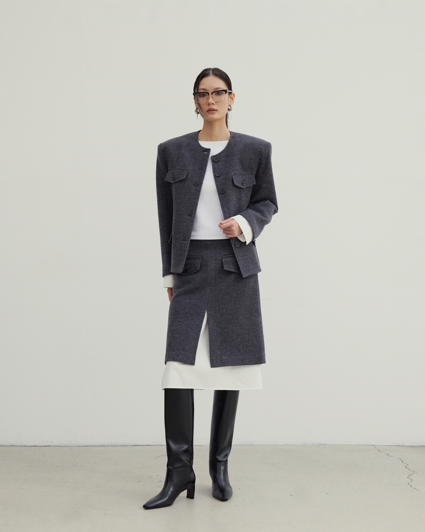 STAGE韓國直郵㊣女裝新款25秋冬推薦休閑人氣真品半身裙中短裙STAGE半身裙/中短裙