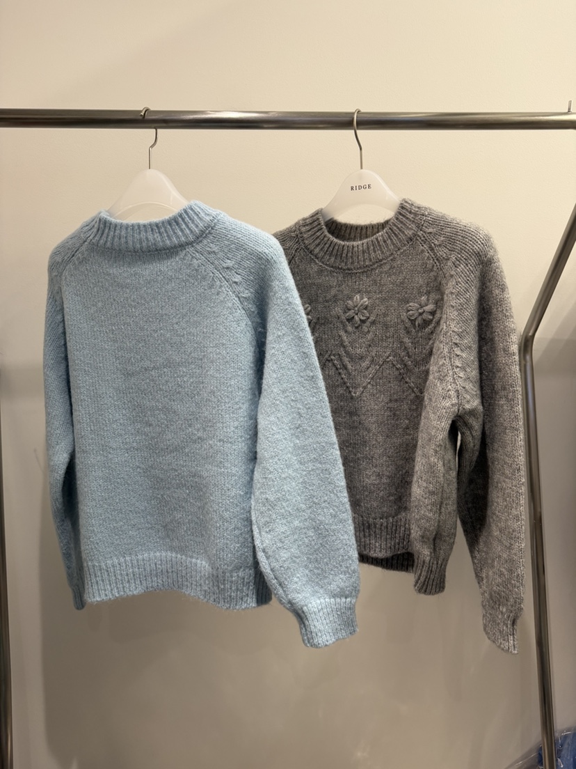 RIDGE-P東大門㊣代購女士新款推薦時尚真品25秋冬針織衫刺繡RIDGE-P針織衫