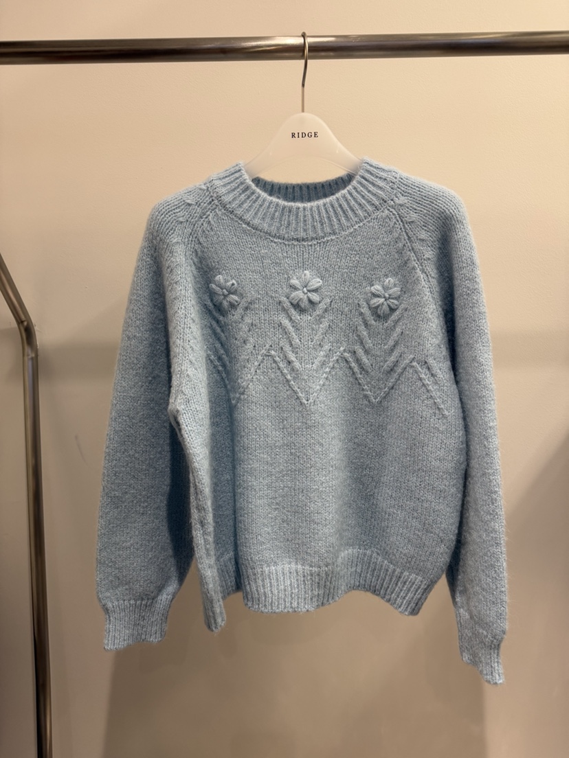 RIDGE-P東大門㊣代購女士新款推薦時尚真品25秋冬針織衫刺繡RIDGE-P針織衫