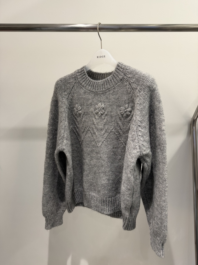 RIDGE-P東大門㊣代購女士新款推薦時尚真品25秋冬針織衫刺繡RIDGE-P針織衫圖色2