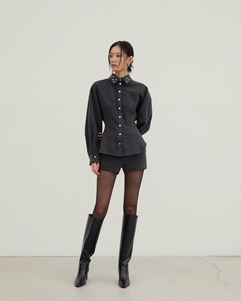 STAGE東大門㊣代購女裝新款職業時尚真品25秋冬休閑推薦短褲STAGE短褲