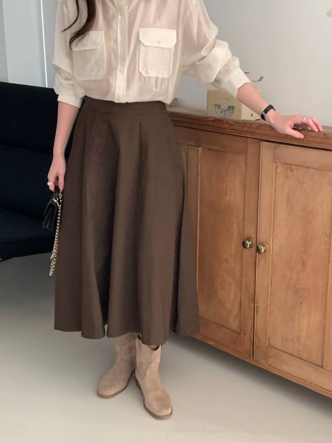 HACKER東大門㊣直郵女士新款真品休閑職業人氣25秋冬熱賣長裙HACKER長裙圖色2