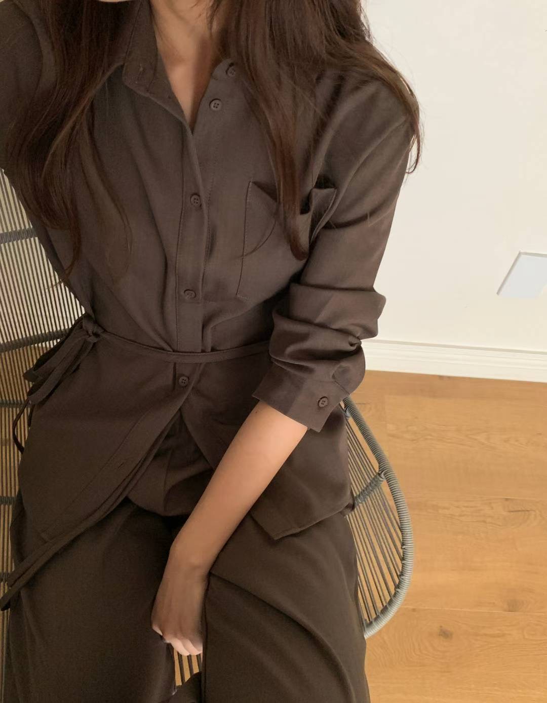 HACKER東大門㊣實拍女裝新款職業熱賣休閑25秋冬襯衫蕾絲衫HACKER襯衫/蕾絲衫