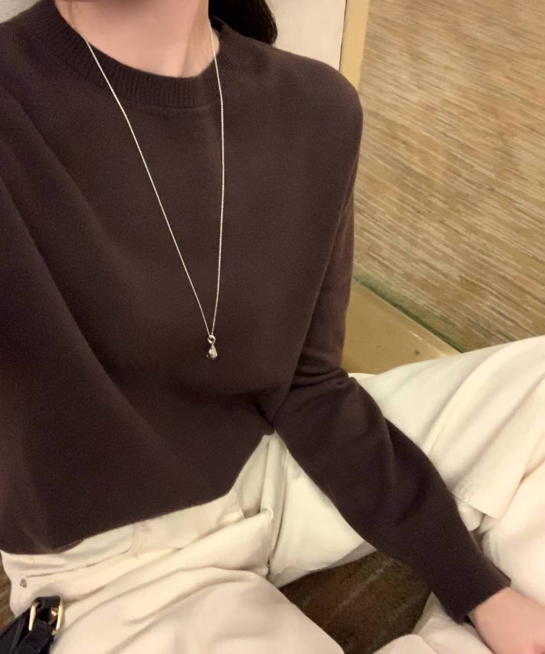 HACKER韓國直郵㊣女士新品人氣職業真品25秋冬休閑熱賣針織衫HACKER針織衫