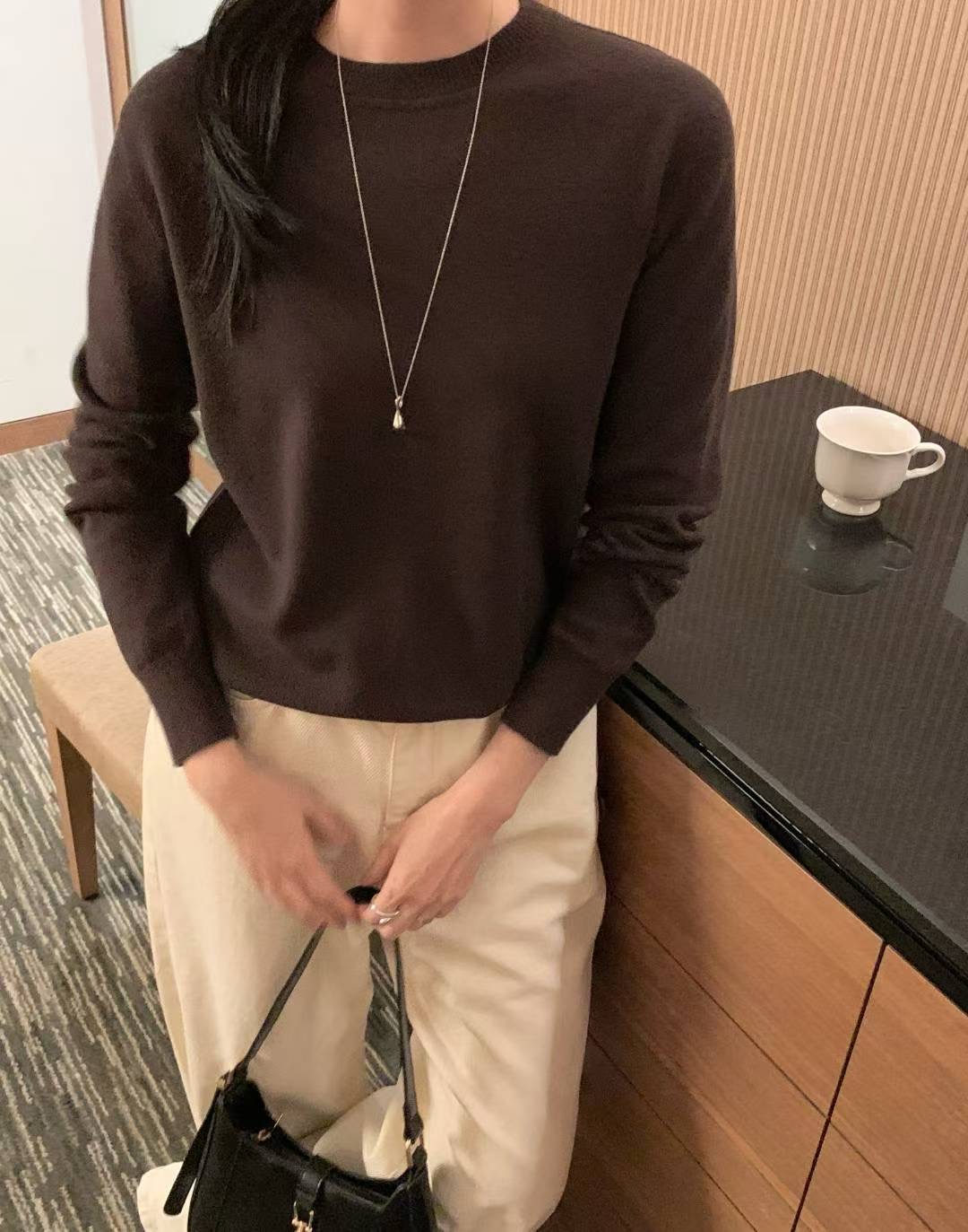 HACKER韓國直郵㊣女士新品人氣職業真品25秋冬休閑熱賣針織衫HACKER針織衫圖色3