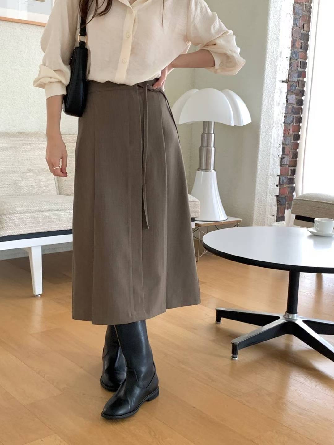 HACKER韓國直郵㊣女士新品休閑時尚25秋冬推薦熱賣真品長裙HACKER長裙圖色1