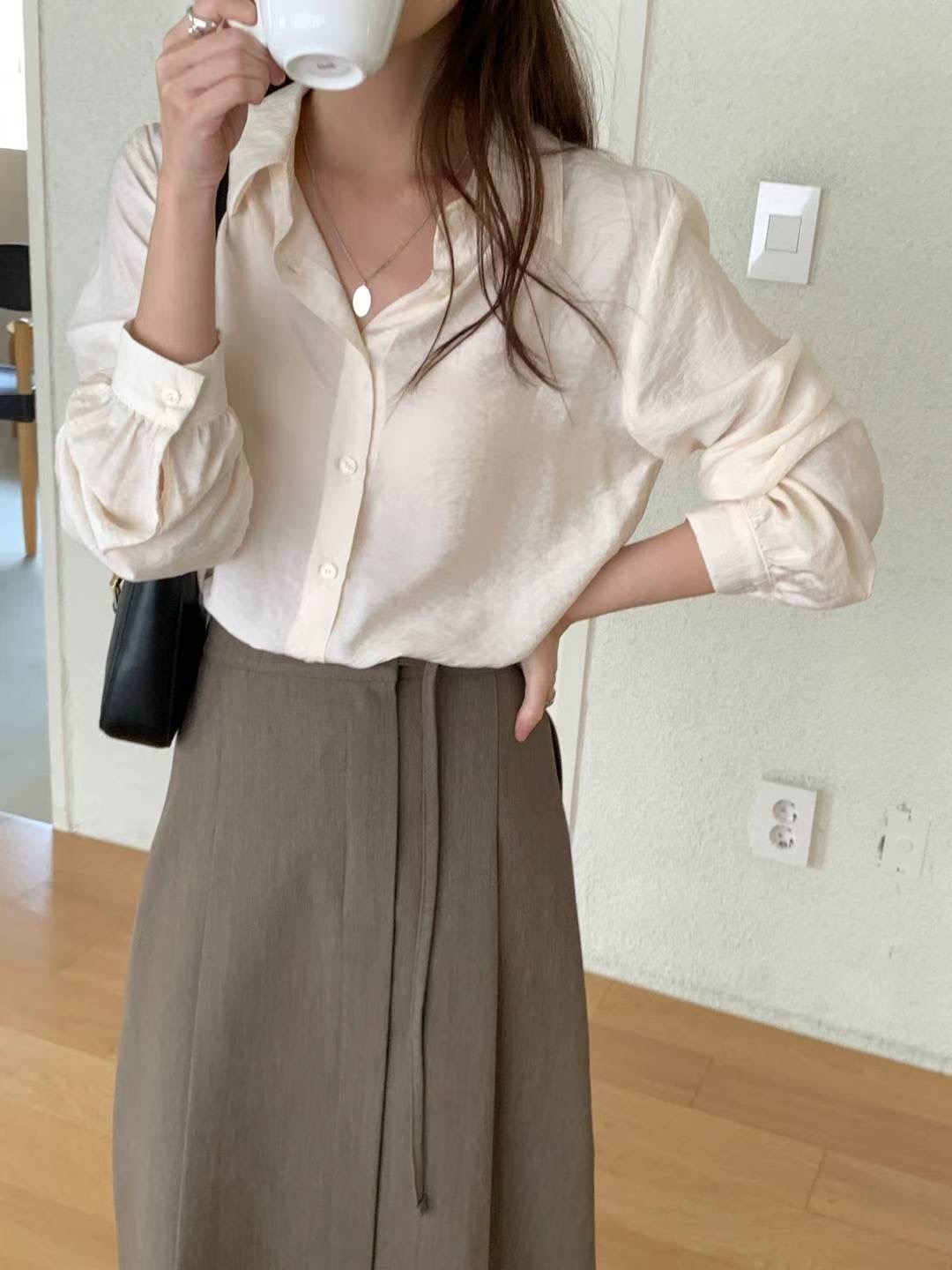 HACKER東大門㊣實拍女裝新款職業人氣熱賣休閑真品襯衫蕾絲衫HACKER襯衫/蕾絲衫圖色3