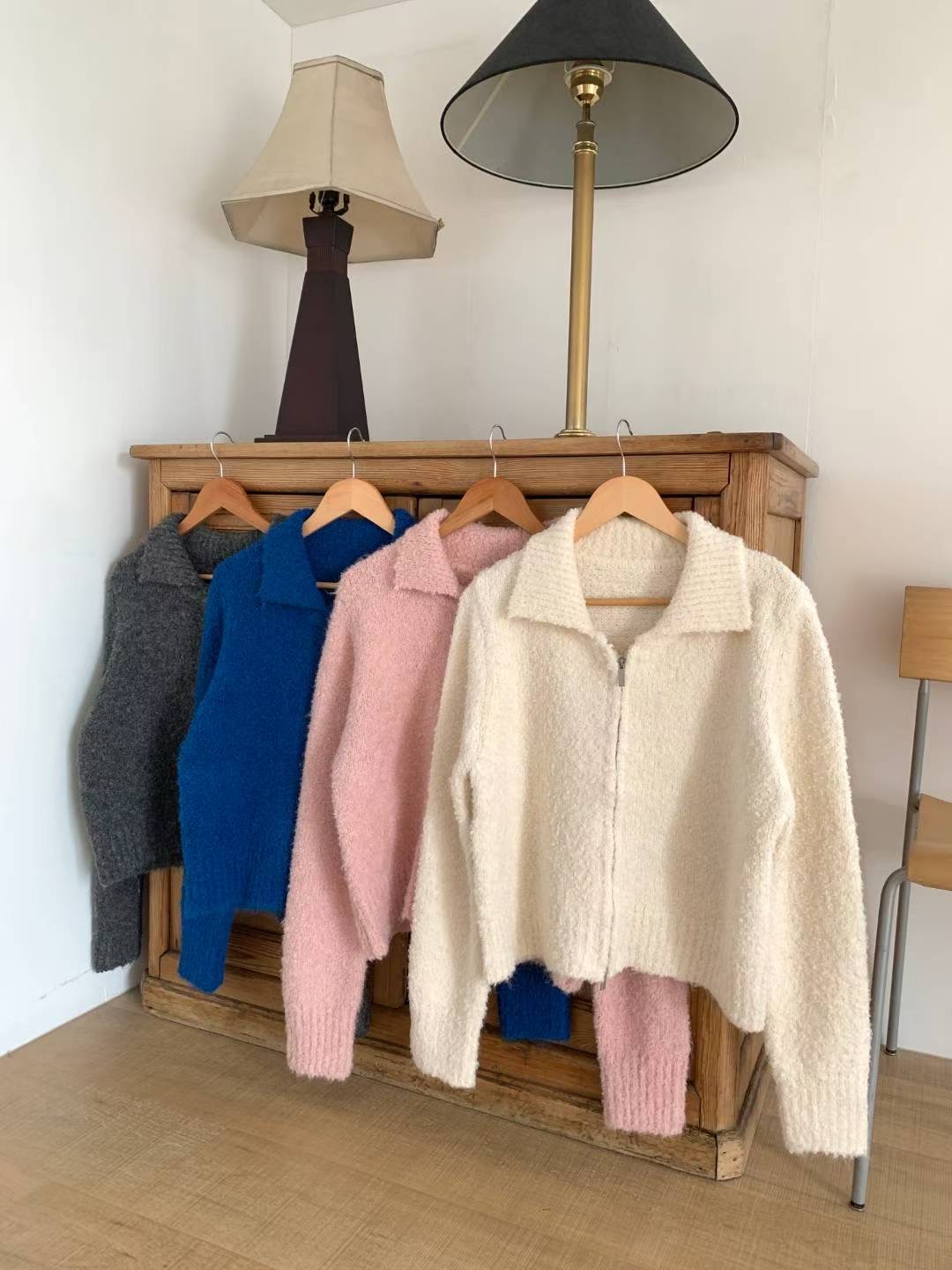 HACKER東大門㊣代購女士新品推薦時尚真品25秋冬針織衫開衫HACKER針織衫圖色1左一色