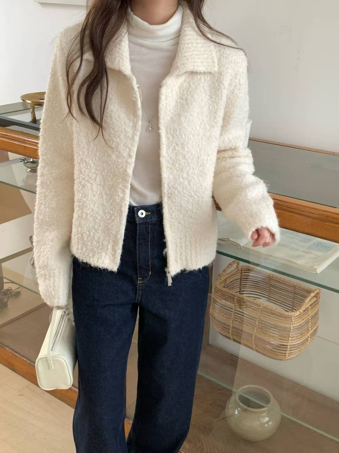 HACKER東大門㊣代購女士新品推薦時尚真品25秋冬針織衫開衫HACKER針織衫圖色4