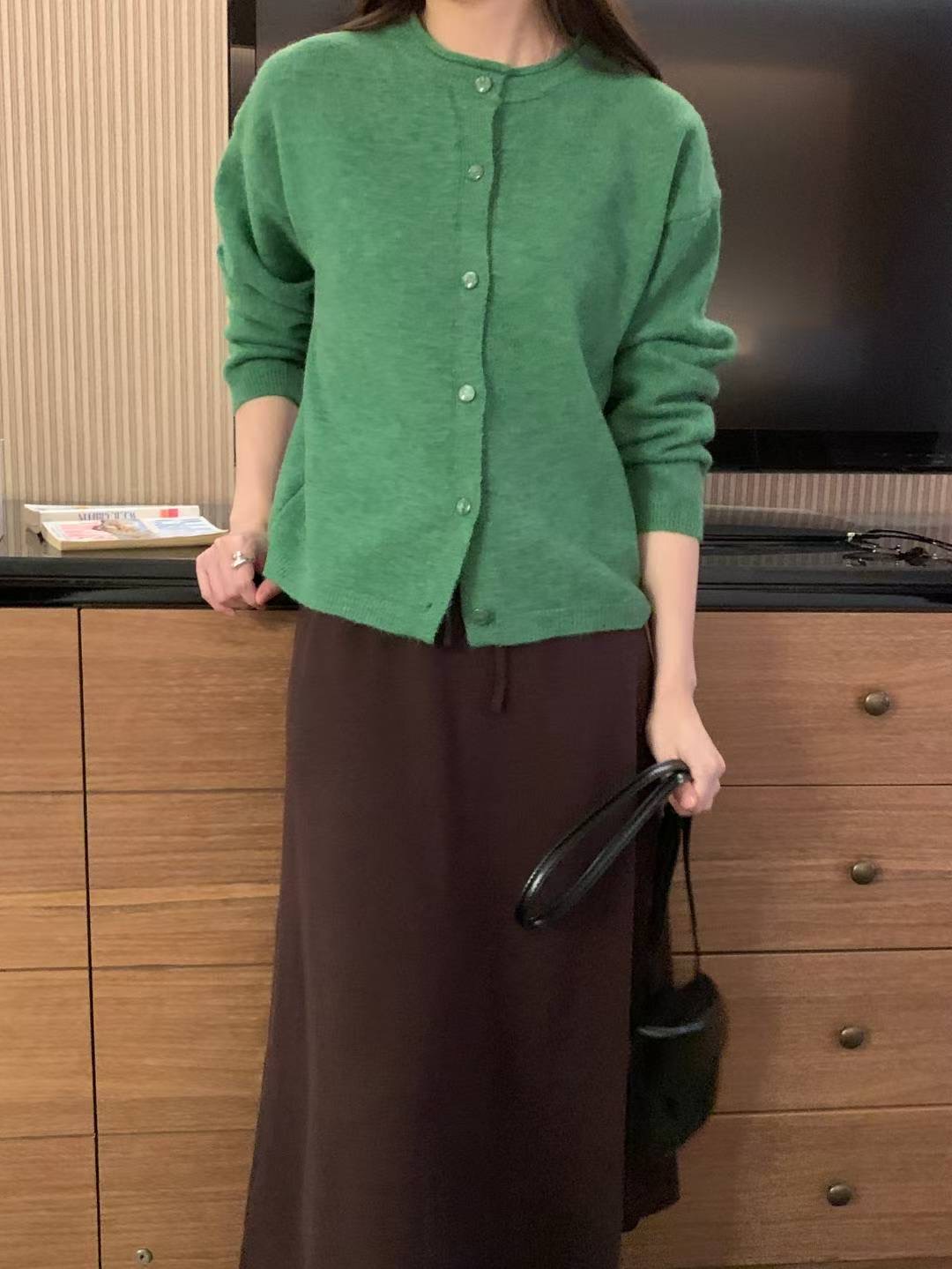 HACKER東大門㊣直郵女士新款職業推薦25秋冬休閑針織衫開衫HACKER針織衫