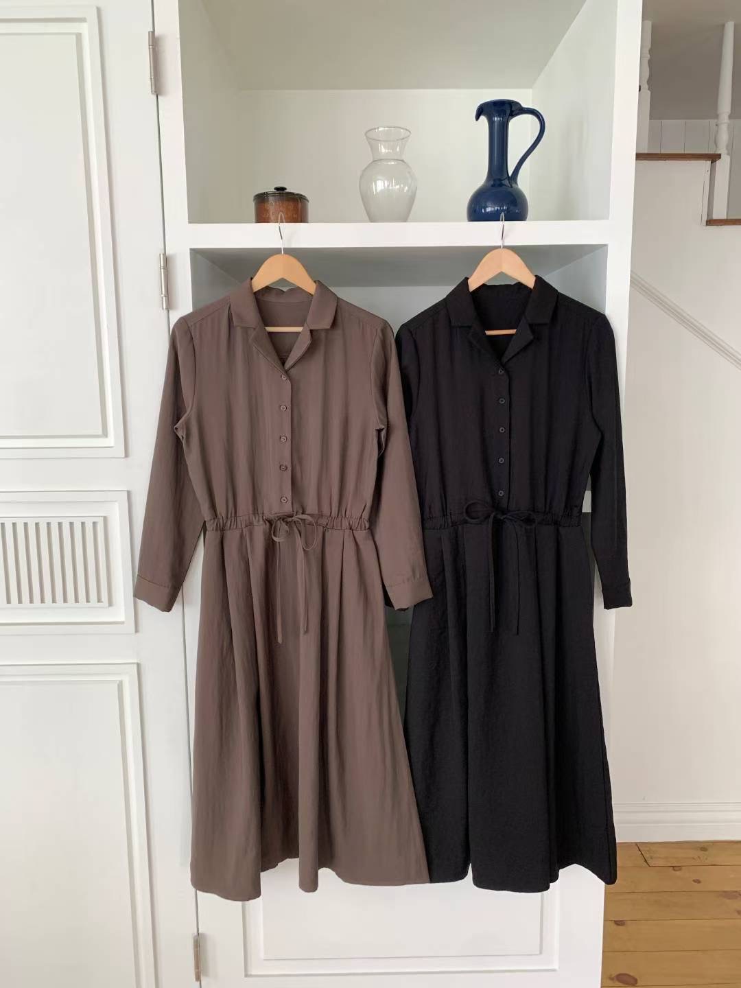 HACKER東大門㊣實拍女士新品人氣25秋冬職業推薦真品連衣裙HACKER連衣裙圖色2左二色