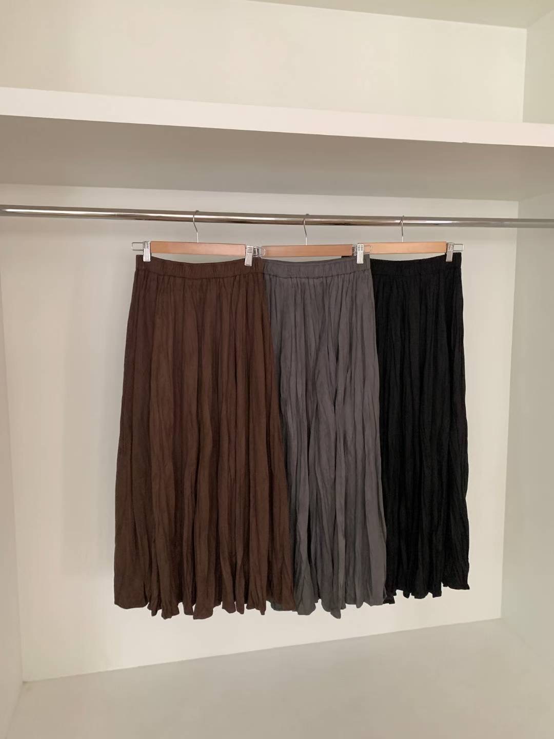 HACKER東大門㊣實拍女士新款人氣真品推薦休閑職業長裙褶裙HACKER長裙圖色3左三色