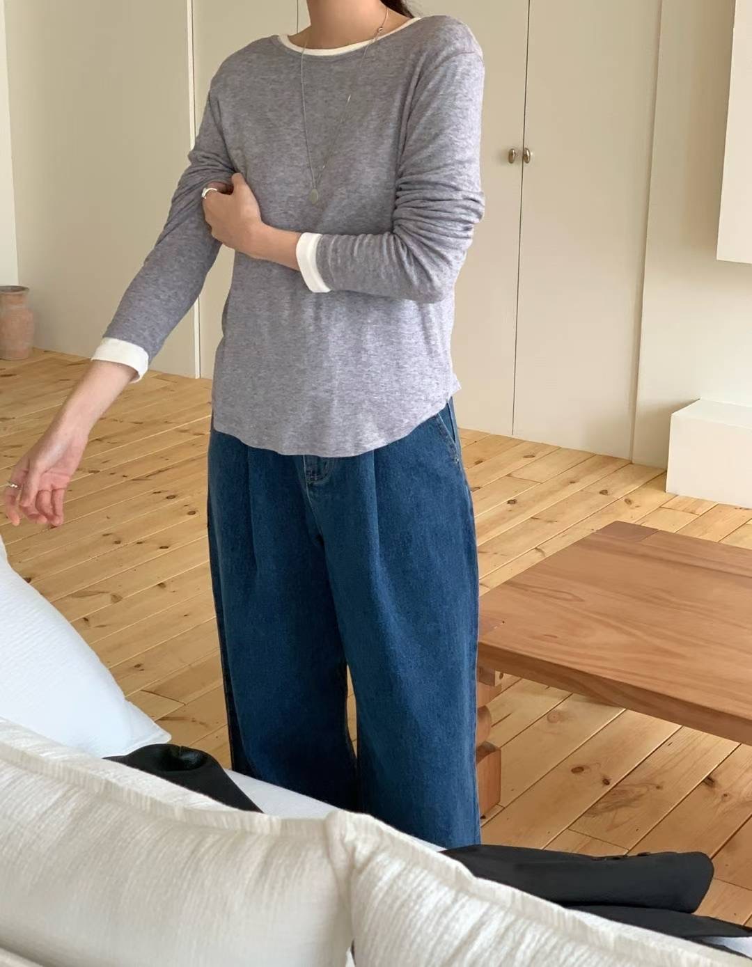 HACKER韓國直郵㊣女士新品人氣真品推薦休閑熱賣職業長袖T恤HACKER長袖T恤