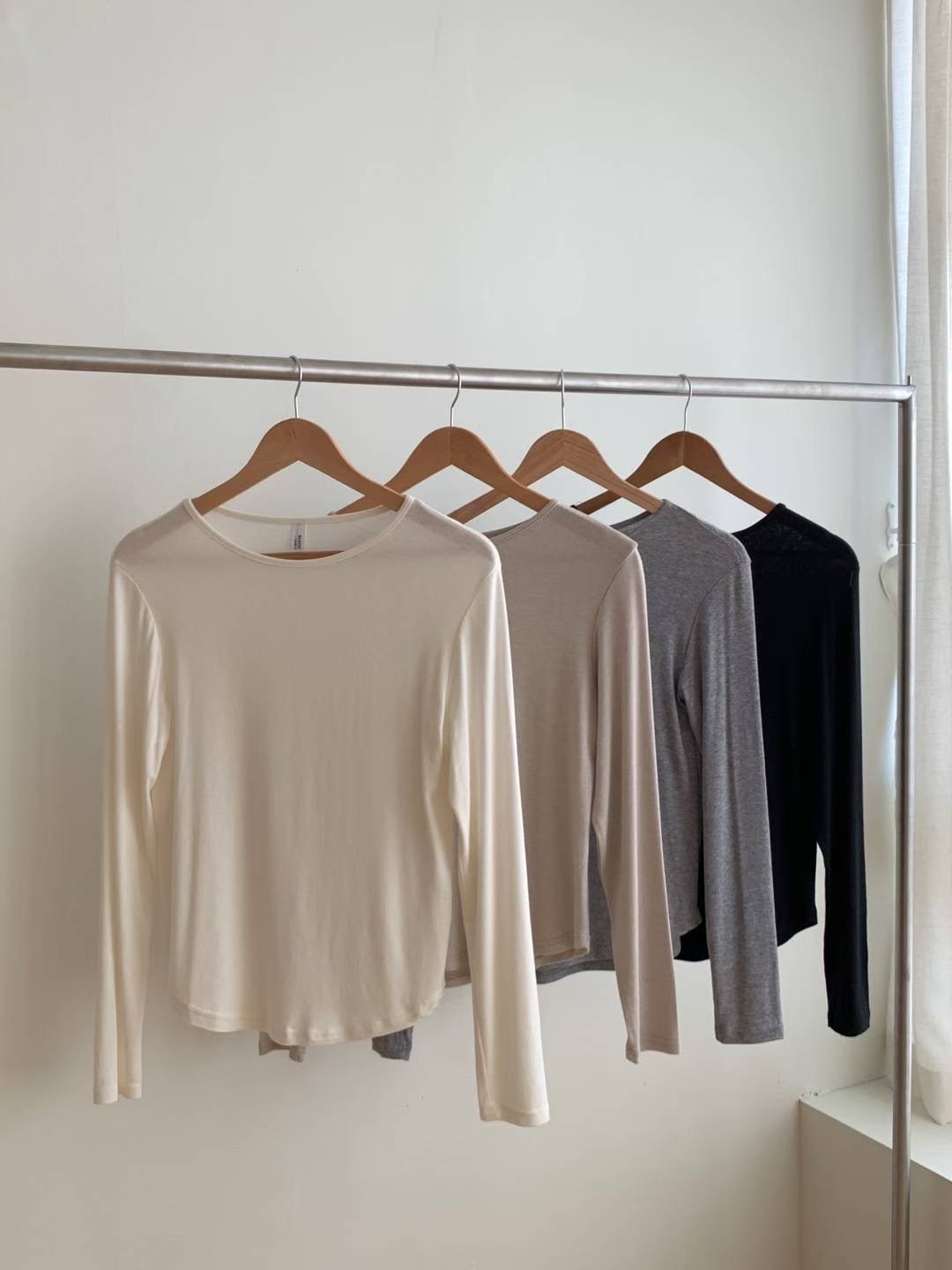 HACKER韓國直郵㊣女士新品人氣真品推薦休閑熱賣職業長袖T恤HACKER長袖T恤圖色2左二色