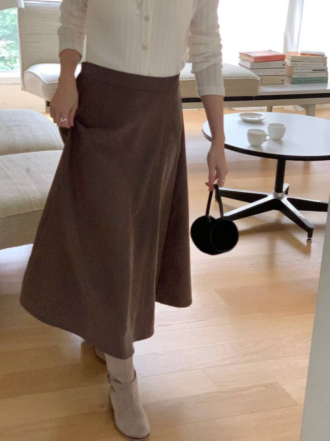 HACKER韓國直郵㊣女士新品人氣休閑推薦時尚職業25秋冬長裙HACKER長裙