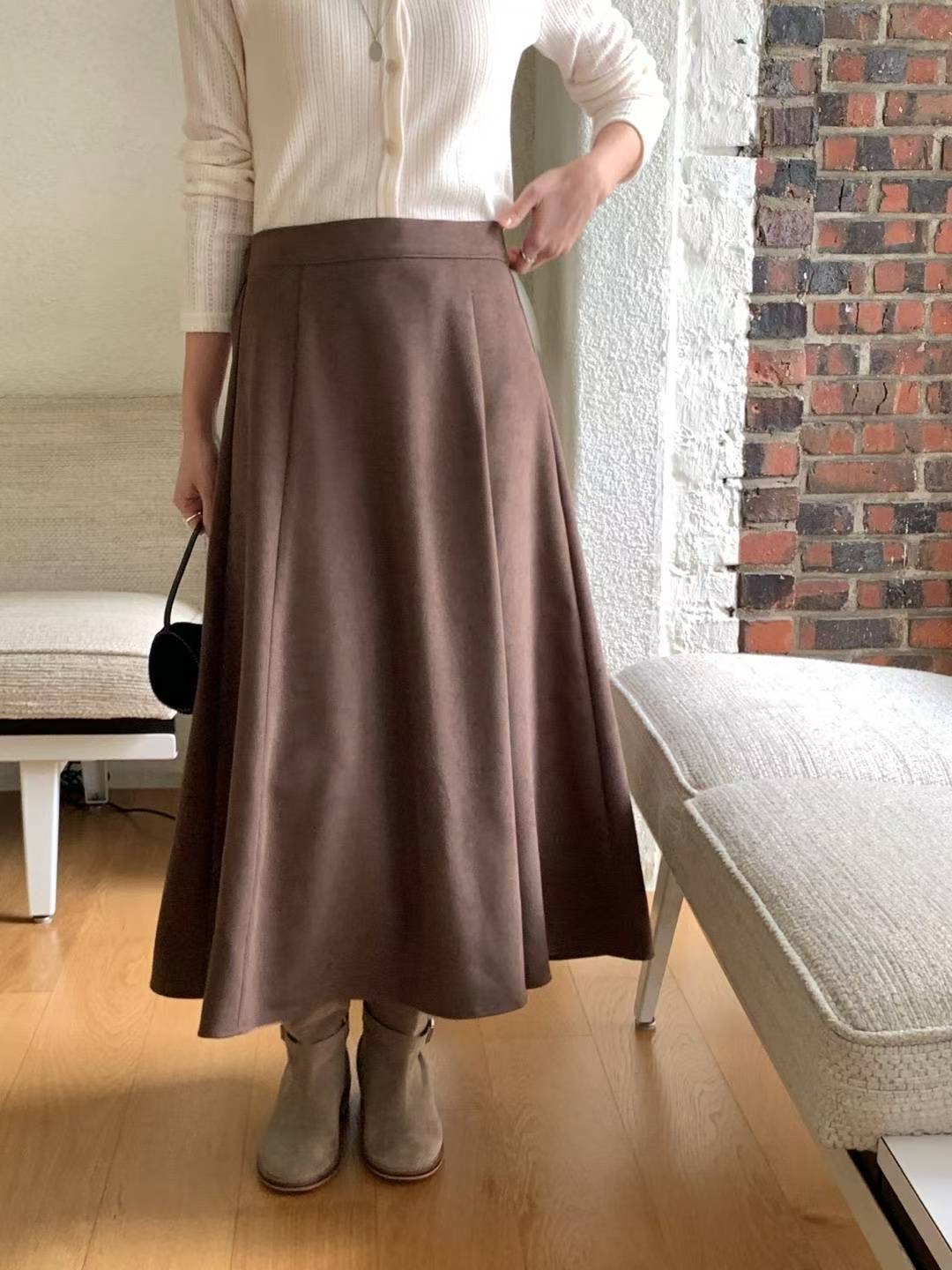 HACKER韓國直郵㊣女士新品人氣休閑推薦時尚職業25秋冬長裙HACKER長裙圖色3