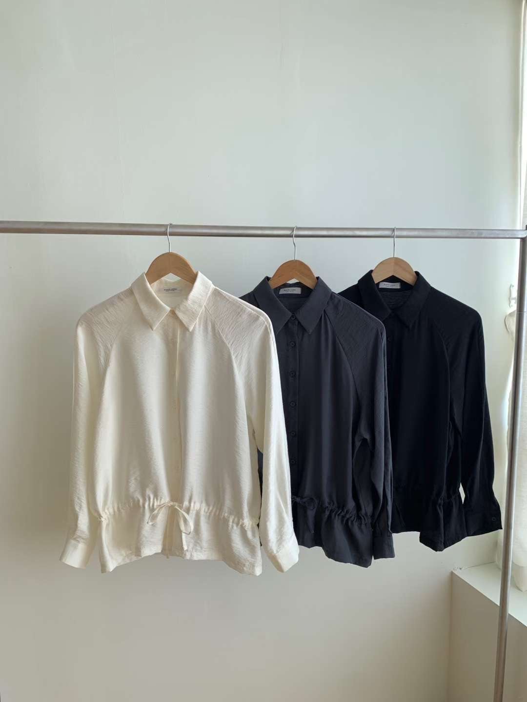 HACKER東大門㊣直郵女士新款推薦人氣25秋冬時尚襯衫蕾絲衫HACKER襯衫/蕾絲衫圖色2左二色