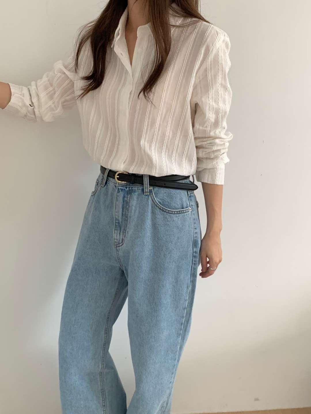 HACKER東大門㊣直郵女士新款人氣25秋冬時尚真品襯衫蕾絲衫鵝HACKER襯衫/蕾絲衫