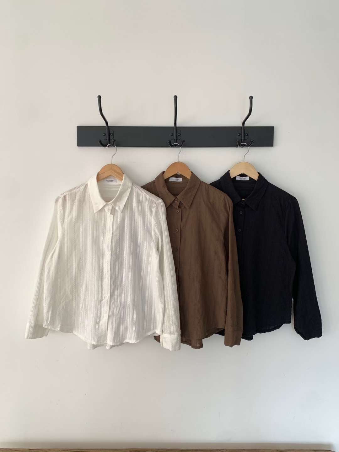 HACKER東大門㊣直郵女士新款人氣25秋冬時尚真品襯衫蕾絲衫鵝HACKER襯衫/蕾絲衫圖色3左三色