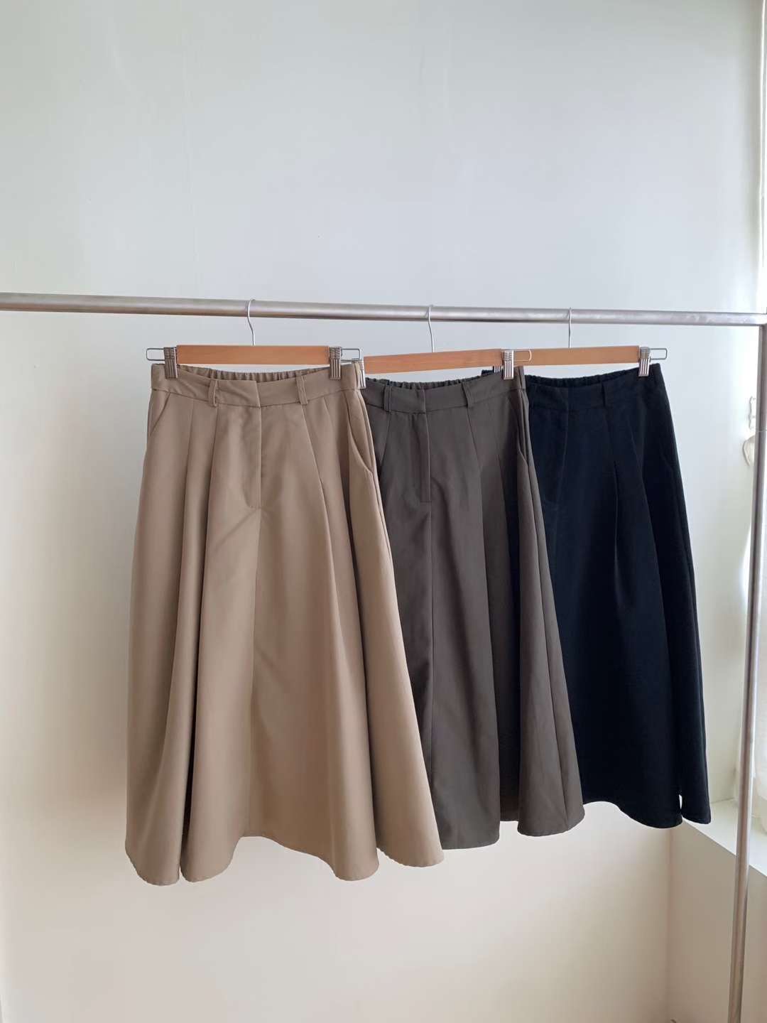 HACKER韓國直郵㊣女士新品熱賣時尚25秋冬真品休閑推薦長裙HACKER長裙圖色2左二色