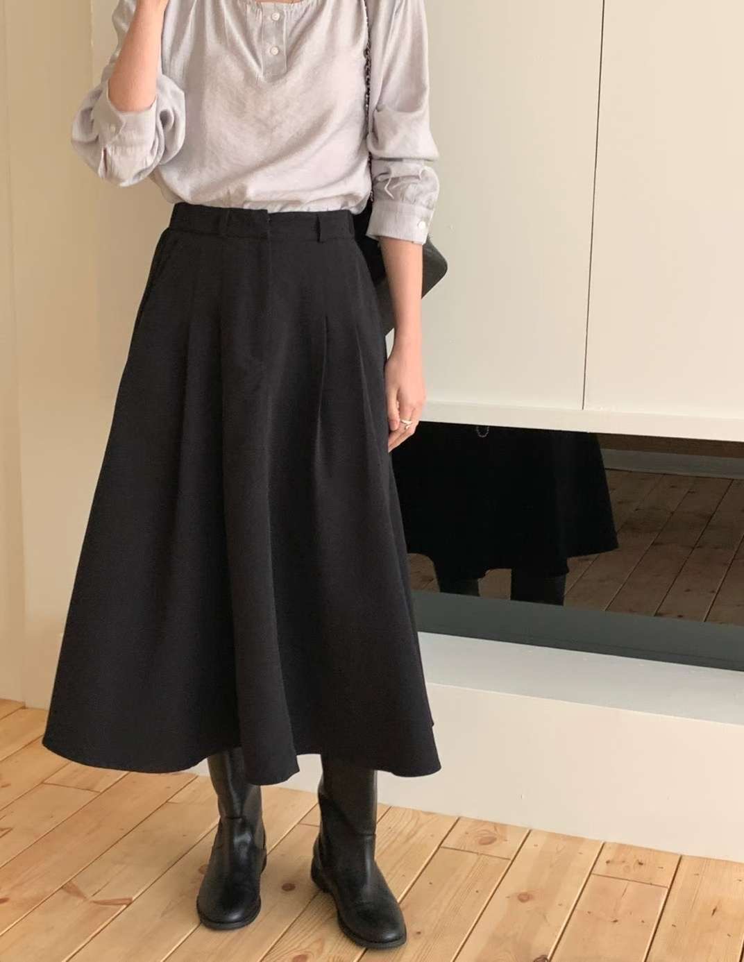 HACKER韓國直郵㊣女士新品熱賣時尚25秋冬真品休閑推薦長裙HACKER長裙圖色3