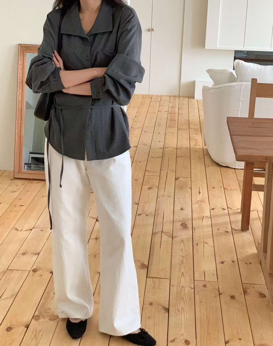 HACKER韓國直郵㊣女士新品熱賣時尚推薦25秋冬職業襯衫蕾絲衫HACKER襯衫/蕾絲衫