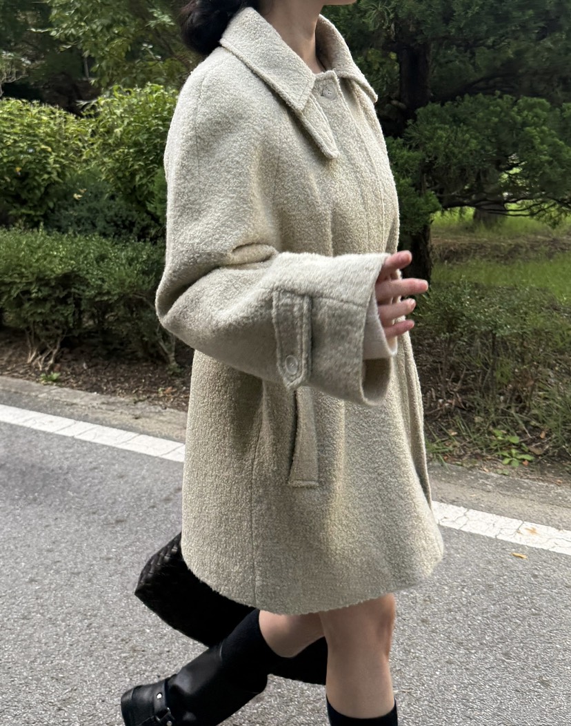 ADELINE東大門㊣直郵女裝新品推薦職業時尚25秋冬短款大衣含腰帶ADELINE短款大衣