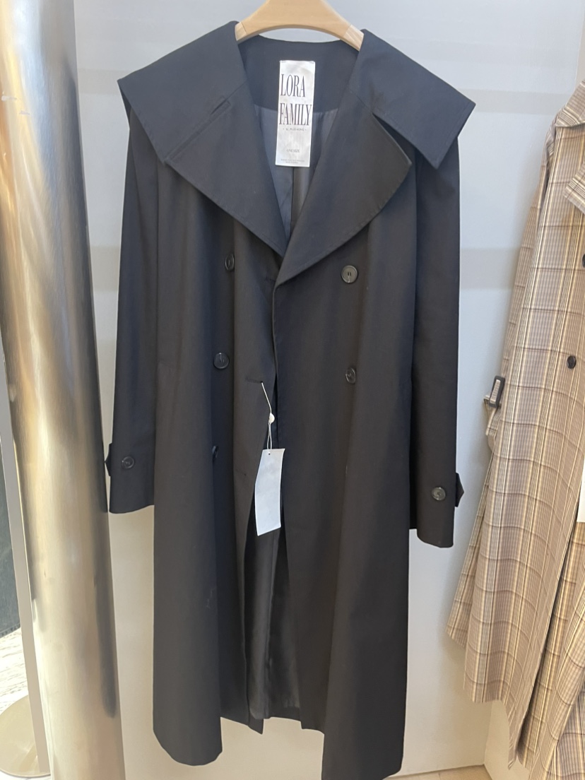 PLUS HONG-P韓國直郵㊣女裝新品職業25秋冬長款風衣含腰帶LORA FAMILY/PLUS HONG長款風衣圖色2