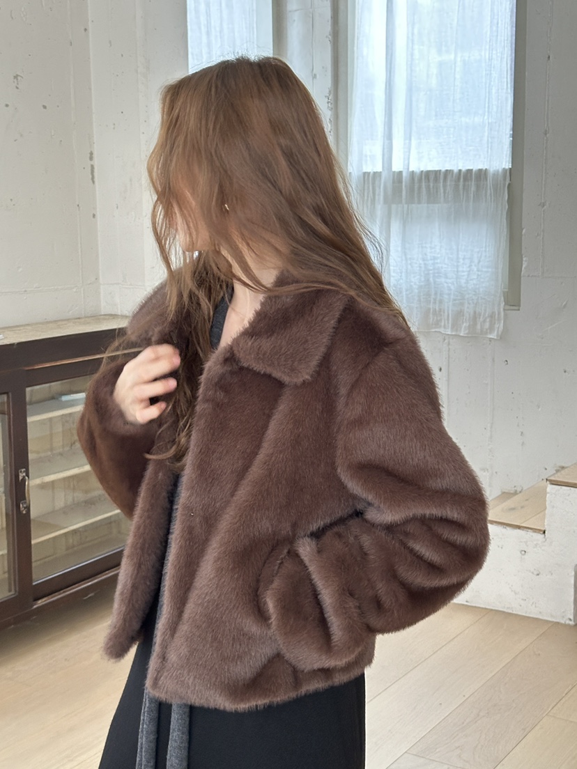 JEONG GAM STUDIOS東大門㊣實拍女士新款人氣短款大衣貂皮JEONG GAM短款大衣