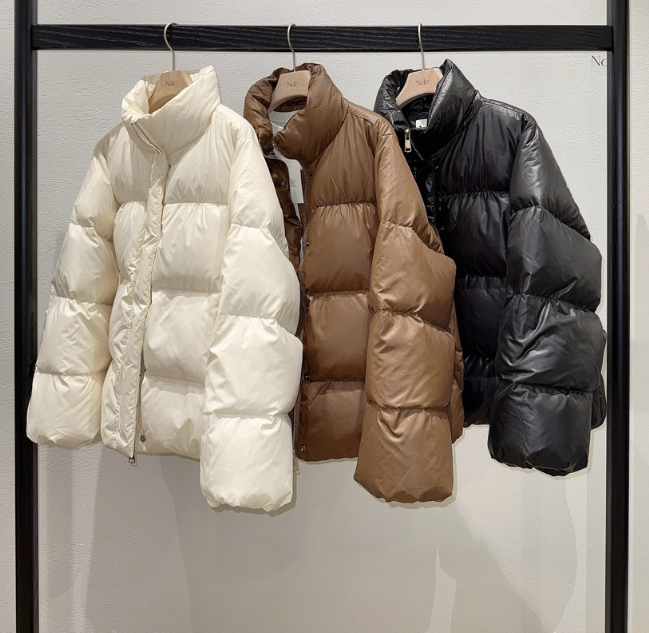 NDE韓國直郵㊣女士新款真品職業時尚25秋冬短款棉服填充鴨絨NDE短款棉服