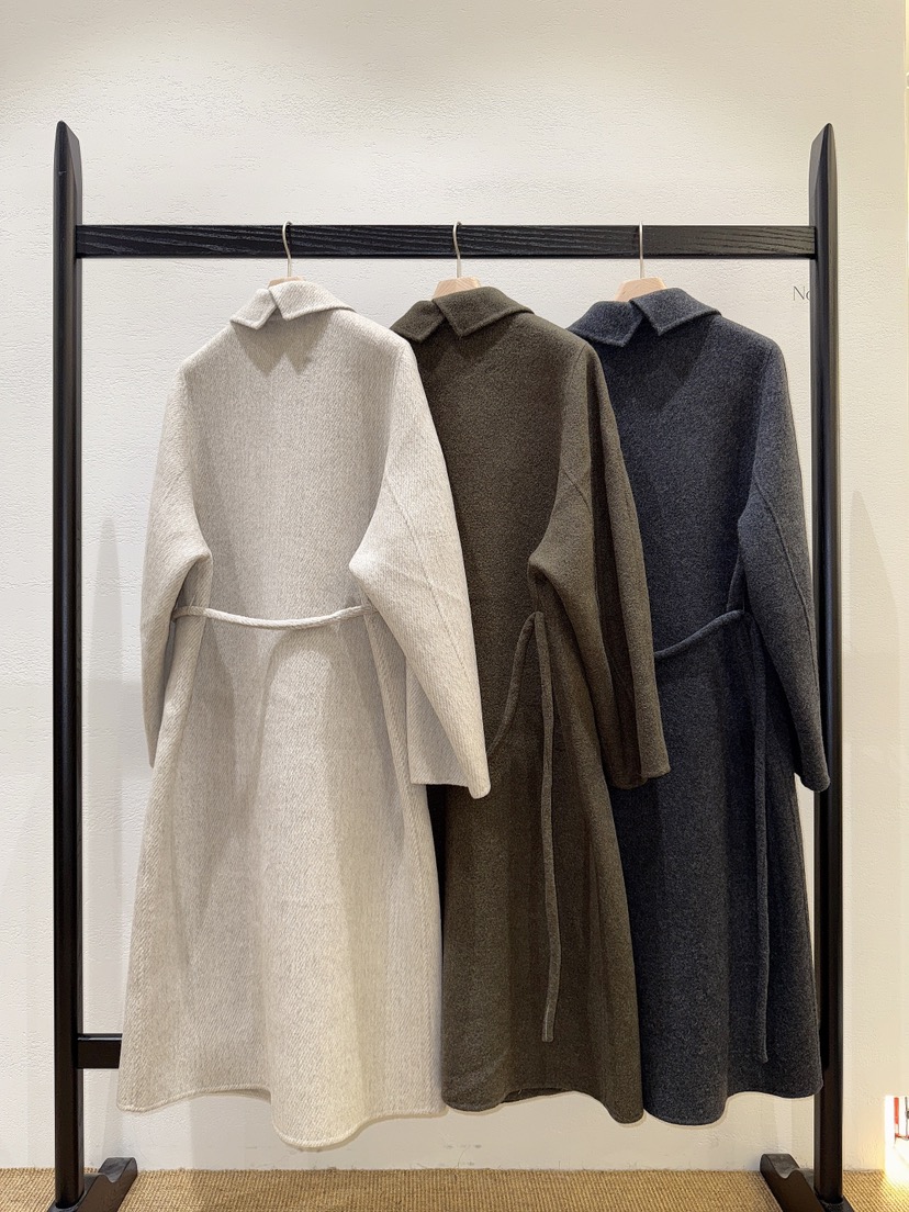 NDE東大門㊣直郵女裝新款人氣職業25秋冬推薦中長款大衣含腰繩NDE中長款大衣