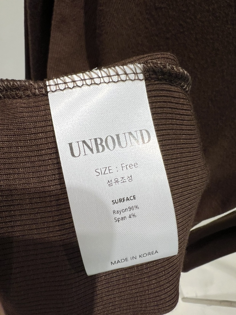UNBOUND韓國直郵㊣女裝新款真品25秋冬人氣時尚熱賣長袖T恤UNBOUND長袖T恤