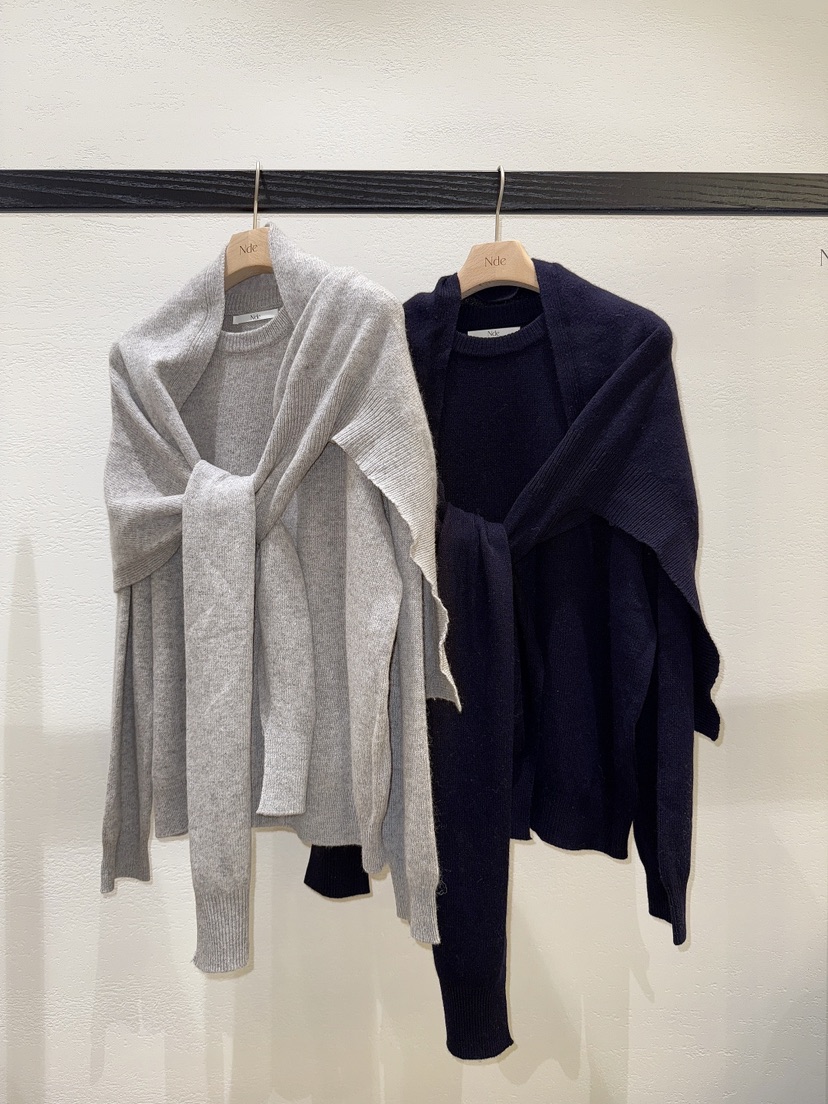 NDE東大門㊣實拍女士新品休閑熱賣職業真品套裝羊毛圍巾套裝NDE套裝