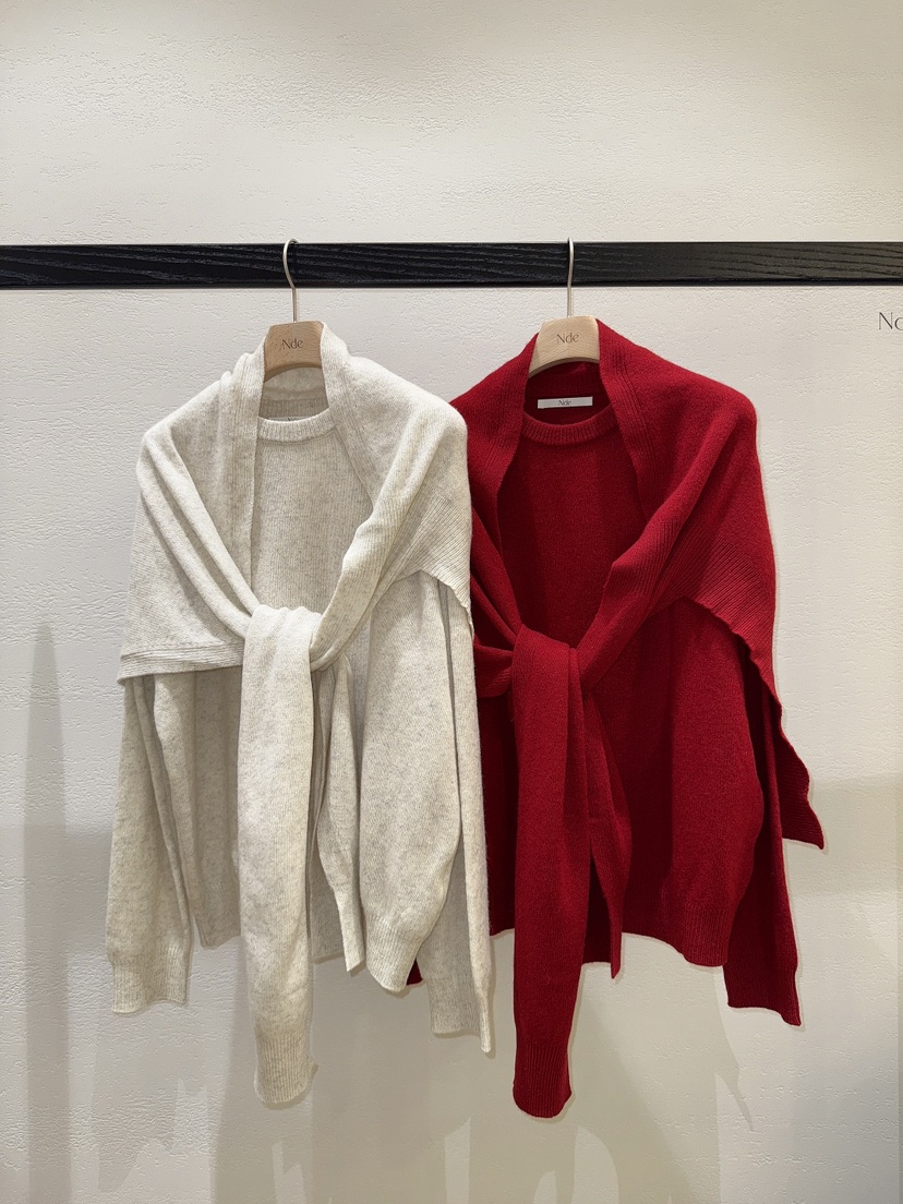 NDE東大門㊣實拍女士新品休閑熱賣職業真品套裝羊毛圍巾套裝NDE套裝
