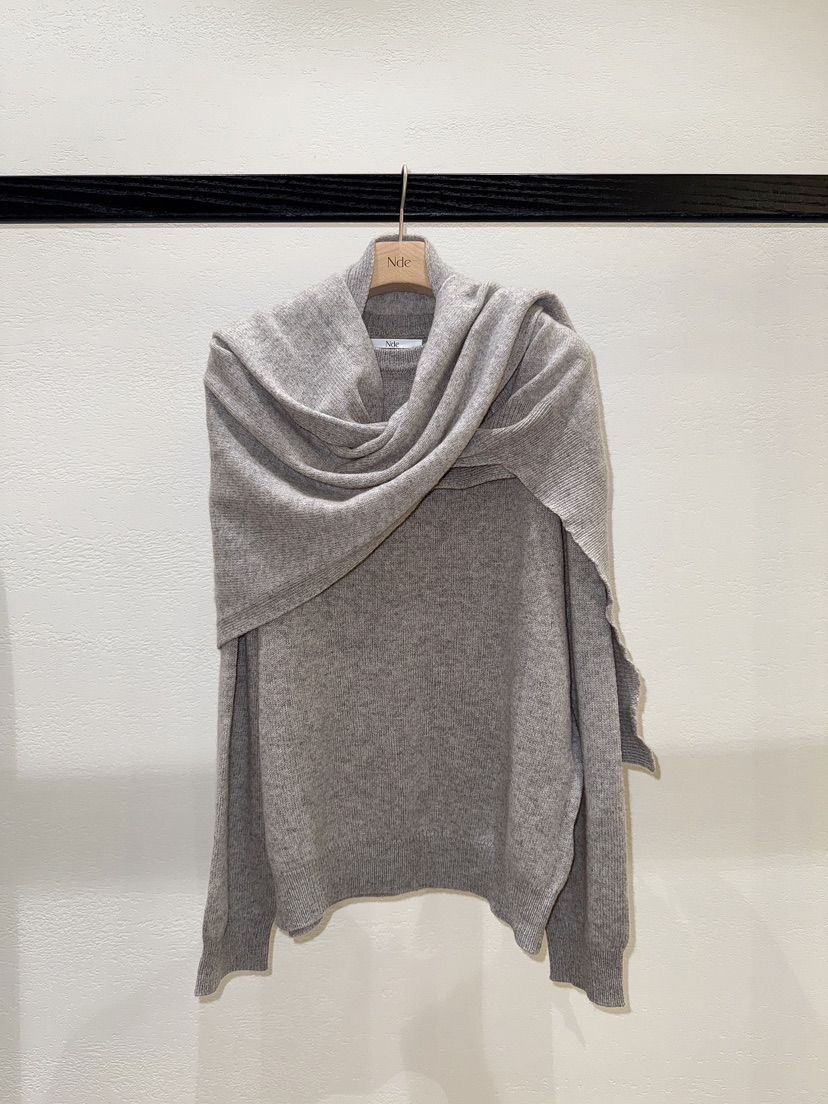 NDE東大門㊣實拍女士新品休閑熱賣職業真品套裝羊毛圍巾套裝NDE套裝圖色1