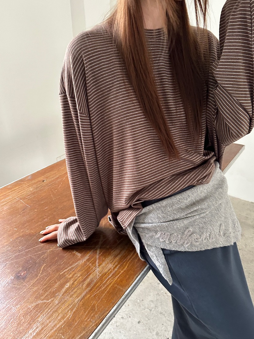 UNBOUND韓國代購㊣女裝新款推薦真品25秋冬熱賣休閑長袖T恤UNBOUND長袖T恤