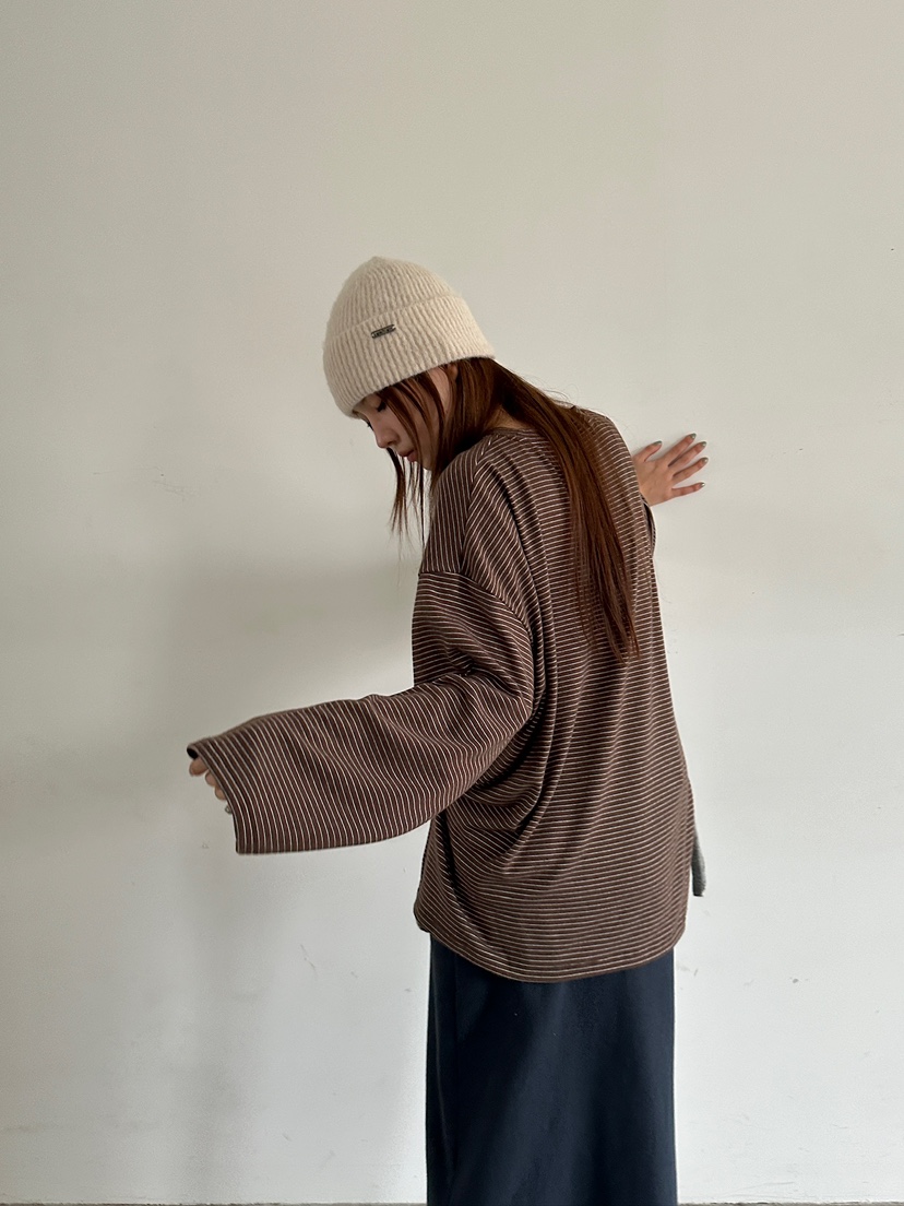 UNBOUND韓國代購㊣女裝新款推薦真品25秋冬熱賣休閑長袖T恤UNBOUND長袖T恤