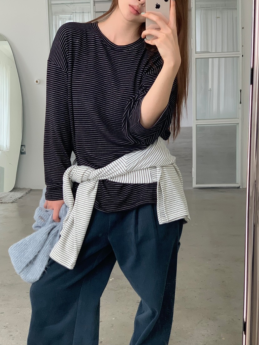 UNBOUND韓國代購㊣女裝新款推薦真品25秋冬熱賣休閑長袖T恤UNBOUND長袖T恤