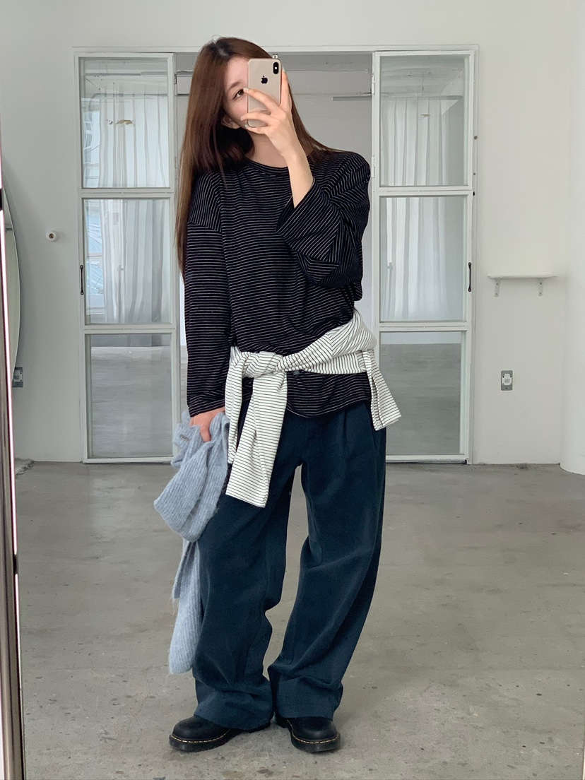 UNBOUND韓國代購㊣女裝新款推薦真品25秋冬熱賣休閑長袖T恤UNBOUND長袖T恤