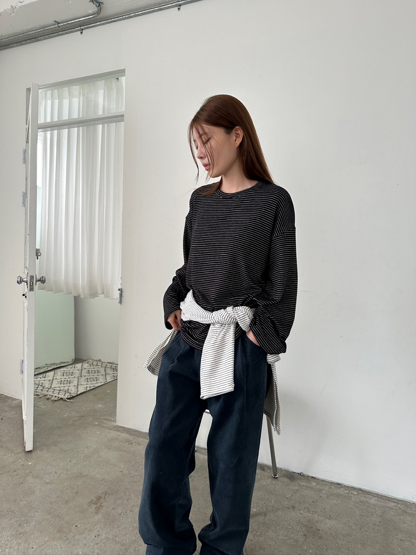 UNBOUND韓國代購㊣女裝新款推薦真品25秋冬熱賣休閑長袖T恤UNBOUND長袖T恤